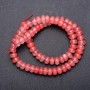 Beads on a thread of natural chalcedony, smooth rondel, 8x5mm diameter +/-, length 40cm +/-