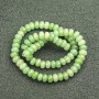 Natural Jade Beads on Thread, Smooth Rondelles, Diameter 8x5 mm, Length 40 cm +/-