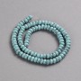 Turquoise Beads (Imitation) Smooth Rondel, diameter 6x4 mm + -, length 39 cm +