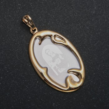 Xuping 18K Gold-Plated Icon Pendant, diameter 38x19 mm +