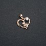 Pendant Xuping 18K Gold Plating Heart with Legs with White Crystals, diameter 21x17 mm +