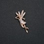 Xuping Pendant with 18K Gold Plating, 'Fairy' with White Crystals, diameter 30x14 mm +