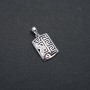 Xuping Rhodium-Plated Pendant with White Rhinestones, 25x12 mm diameter +