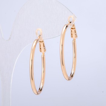 Xuping Earrings - Hoop Rings, 18K Gold Plating, Thickness 2.1 mm, Diameter 31 mm