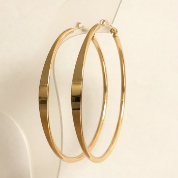 Xuping Hoop Earrings with 18K Gold Plating, Thickness 2.5–4.5 mm, Diameter 64 mm