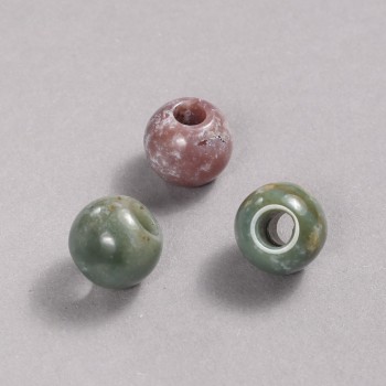 Pandora bead made from multicolored jasper natural stone, 16×14 mm + -, hole diameter ~5.5 mm +