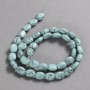 Turquoise beads, smooth oval, diameter 10x8 mm, length 39 cm