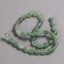 Beads on a thread of natural jade, smooth oval, 10×8 mm diameter, length 39 cm