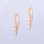 Earrings Xuping 18K Gold Plating with White Crystals, length 27mm +