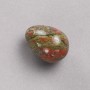 Souvenir Egg - Natural Stone Jasper, Heliotrope, Unakite, diameter 35x25 mm+