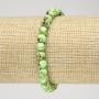Elastic bracelet with chartreuse Emperor Jasper (pressed) smooth bead, 6 mm diameter+