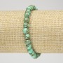 Elastic bracelet with Green Imperial Jasper (pressed) smooth bead, 6 mm diameter+