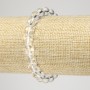 Elastic bracelet with rock crystal, smooth bead, 8 mm diameter+