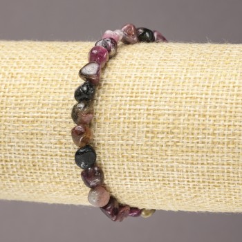 Elastic Tourmaline Faceted Bracelet, diameter 7(±)mm