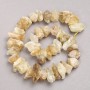 Unprocessed citrine beads on thread, faceted, diameter 10×18 mm ±, length 42 cm+