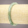 Elastic bracelet with nephrite, smooth cylindrical beads, diameter 10×6 mm+