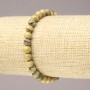 Elastic bracelet with natural Yellow Jasper beads, smooth, 6 mm diameter+