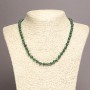 Malachite necklace (pressed) smooth beads, diameter 6mm+-, length 45cm+-