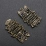 Owl pendant, bronze color, 48×26 mm