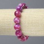 Elastic bracelet Raspberry Agate smooth beads, 12mm diameter+