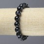 Elastic bracelet with natural agate beads, smooth, 10 mm diameter+