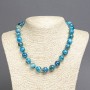 Blue Agate Beads, Smooth Round Beads, 12mm Diameter, 45cm Length