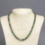 Green Jasper Necklace (faceted 8mm beads), 45 cm length