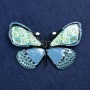 Butterfly Brooch, silver-tone metal and enamel, 70x40 mm +