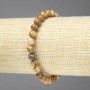 Elastic bracelet with landscape jasper, smooth round beads, 6 mm diameter+