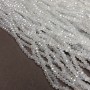 Czech Crystal Beads on Fishing Line, White Transparent with Gasoline Iridescence, Faceted Rondelle, 3.5x3 mm, length 36-38 cm