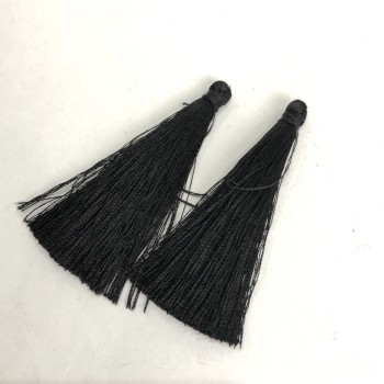 Crafting supply: Black brush, 6 cm length, pair