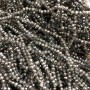 Beads Czech Crystal on fishing line assortment gray with plating, faceted rondel, diameter 3.5×3 mm + -, length 36-38 cm +