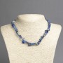 Sodalite necklace (pressed) chip beads, 6–10 mm diameter, 50 cm length with extender chain