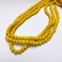 Beads Czech Crystal on thread, yellow matte faceted rondelle, diameter 8x6 mm + -, length 40-42 cm +
