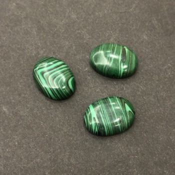 Matte Malachite Cabochon 20x15 mm +