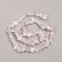 Kunzite natural stone chip beads on thread, 8x3mm, length 39 cm