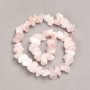 Beads on a thread - unpolished Rose Quartz faceted bead, diameter 13x8 mm, length 41 cm