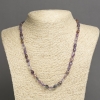 Ametrine natural stone necklace with faceted beads, 7×5 mm diameter, 45 cm length