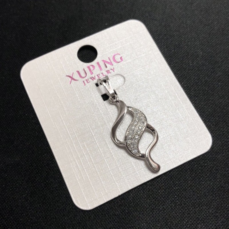 Pendant Xuping Rhodium 35x12mm