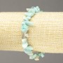 Elastic bracelet with natural amazonite chips, 7mm diameter+