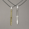 Pair Pendants 'Knives on a Cord' 70×12 mm + -, length 45–50 cm