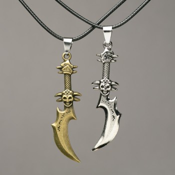 Pair Pendants: Dagger on Cord, 60x13mm, length 45-50 cm