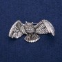 Owl Brooch 30x60mm, silver metal