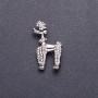 Brooch 'Royal Poodle' in silver-colored metal 4x2.5 cm