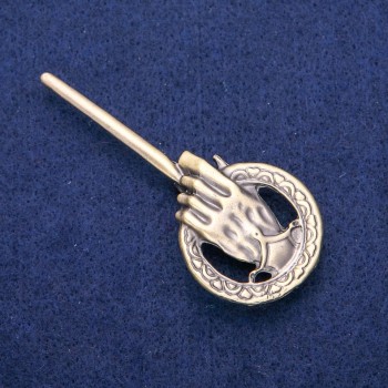 Brooch Pendant 'King's Right Hand' 31×71 mm, bronze color