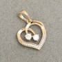 Xuping Pendant 18K Gold Plating Heart with White Crystals, diameter 22×15 mm +