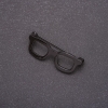 Brooch 'Mini Black Glasses' 42x15mm