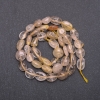 Rutile Quartz "Hairy" Golden Faceted Beads, 8–10 mm diameter, thread length 38 cm