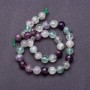Natural fluorite gemstone beads on thread, 8mm diameter, 37cm length
