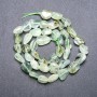 Prehnite Haltivka beads, 9x12 mm, on a thread, length 38 cm